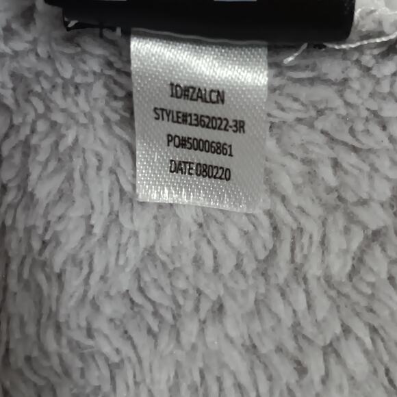 Disney Long Lounge Hoodie Size Small Gray Mickey Head Pattern Fleece Long Sleeve - Picture 10 of 10